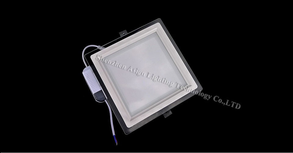 Dimmable LED Panel Downlight Square Glass Panel Lights High Brightness Ceiling Recessed Lamps For Home SMD5730 AC110V AC220V