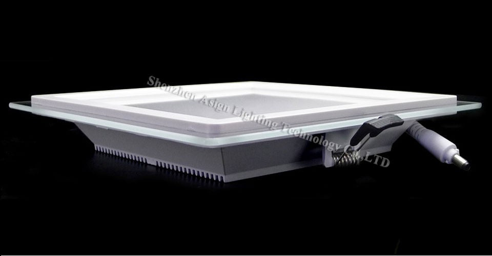 Dimmable LED Panel Downlight Square Glass Panel Lights High Brightness Ceiling Recessed Lamps For Home SMD5730 AC110V AC220V