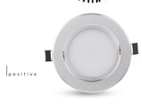 Silver Round Dimmable Recessed LED COB Downlight 3W/5W/7W/12W/15W Recessed LED Ceiling Spot Light 3000K 4000K 6000K AC90-265V