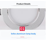 Silver Round Dimmable Recessed LED COB Downlight 3W/5W/7W/12W/15W Recessed LED Ceiling Spot Light 3000K 4000K 6000K AC90-265V