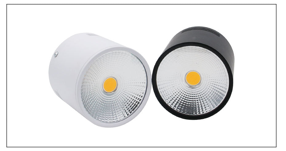DBF High Bright Epistar COB LED Surface Mounted Downlight Dimmable 3W 5W 7W 10W 12W 15W Ceilling Spot Lamp White/Black Housing