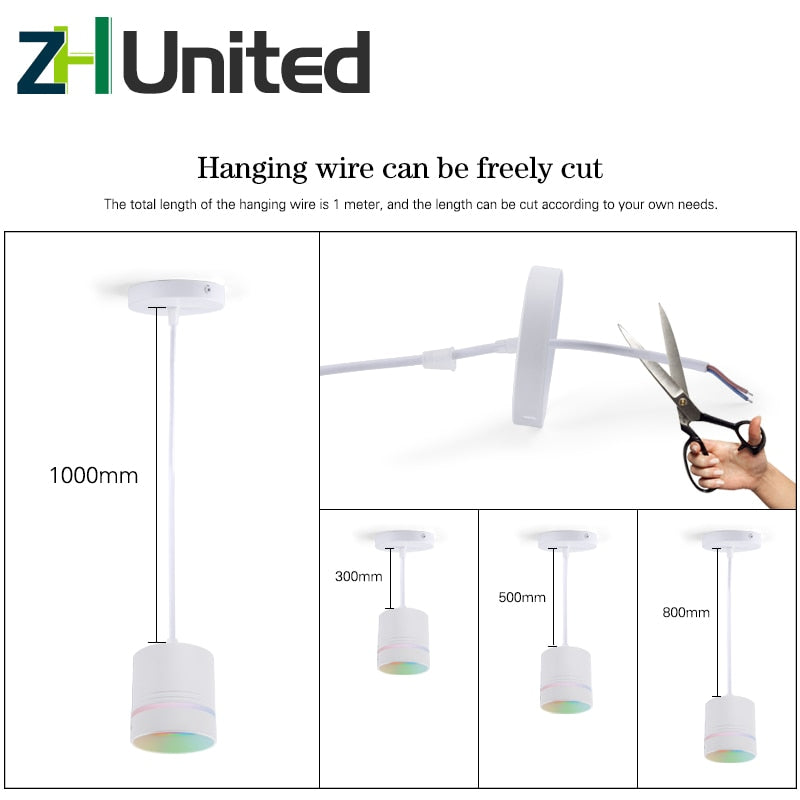 Modern LED Downlight Smart 2.4GHZ chandelie WIFI living room, 9W bedroom Kitchen RGB Warm Cool light Work with TUYA Google Home