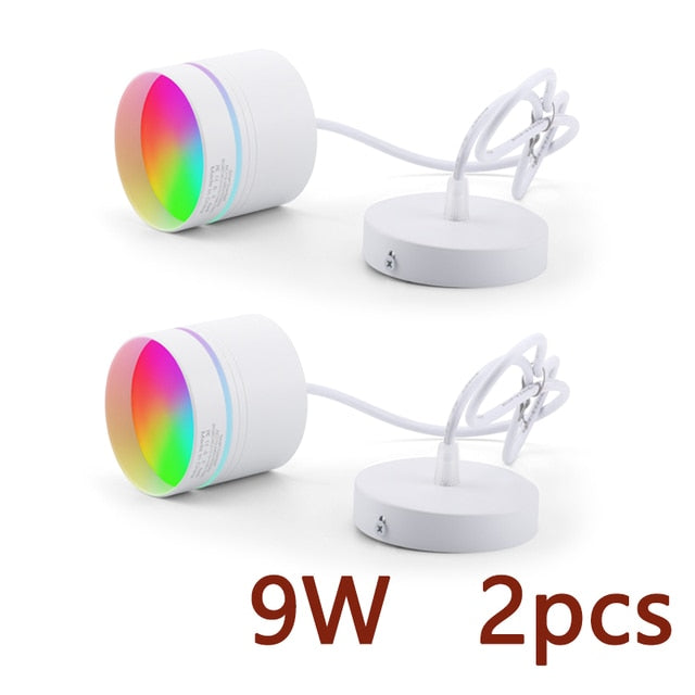 Modern LED Downlight Smart 2.4GHZ chandelie WIFI living room, 9W bedroom Kitchen RGB Warm Cool light Work with TUYA Google Home