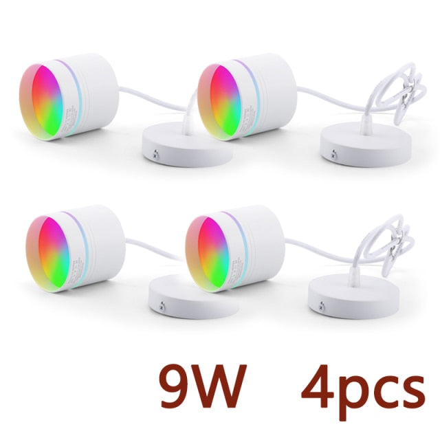Modern LED Downlight Smart 2.4GHZ chandelie WIFI living room, 9W bedroom Kitchen RGB Warm Cool light Work with TUYA Google Home