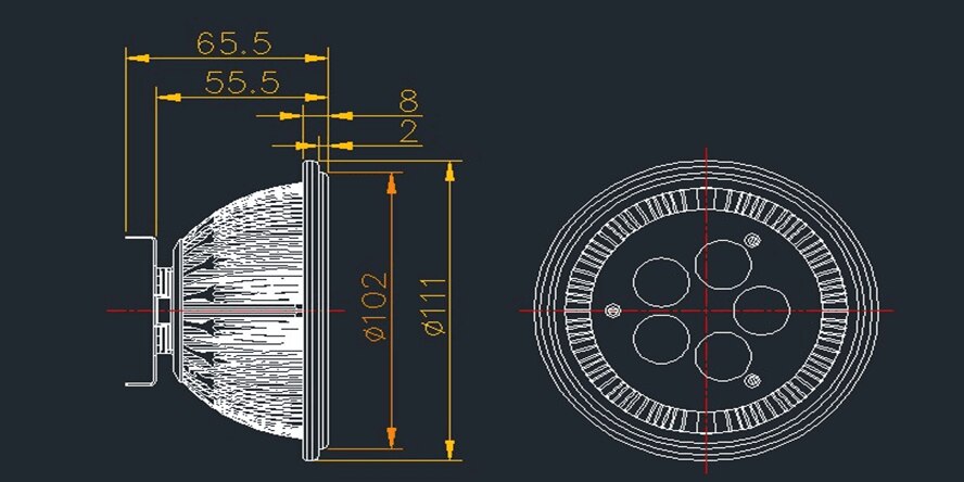 LED AR111 5W led 1*1W 7W 9w G53 lamp G53 LED 110-240V DC12V Downlight led bulb led spotlight GU10