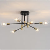 Modern Nordic E27 Black LED Ceiling Chandelier Edison Bulbs Indoor Light Fixtures For Bedroom Living Room Lamp