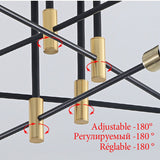 Modern Nordic E27 Black LED Ceiling Chandelier Edison Bulbs Indoor Light Fixtures For Bedroom Living Room Lamp