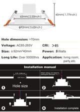 Spot LED Downlights Recessed LED Smart Dimmable Ceiling Lamp 7W Round Light Bulb 220V 110V Indoor Lighting Warm White Cold White