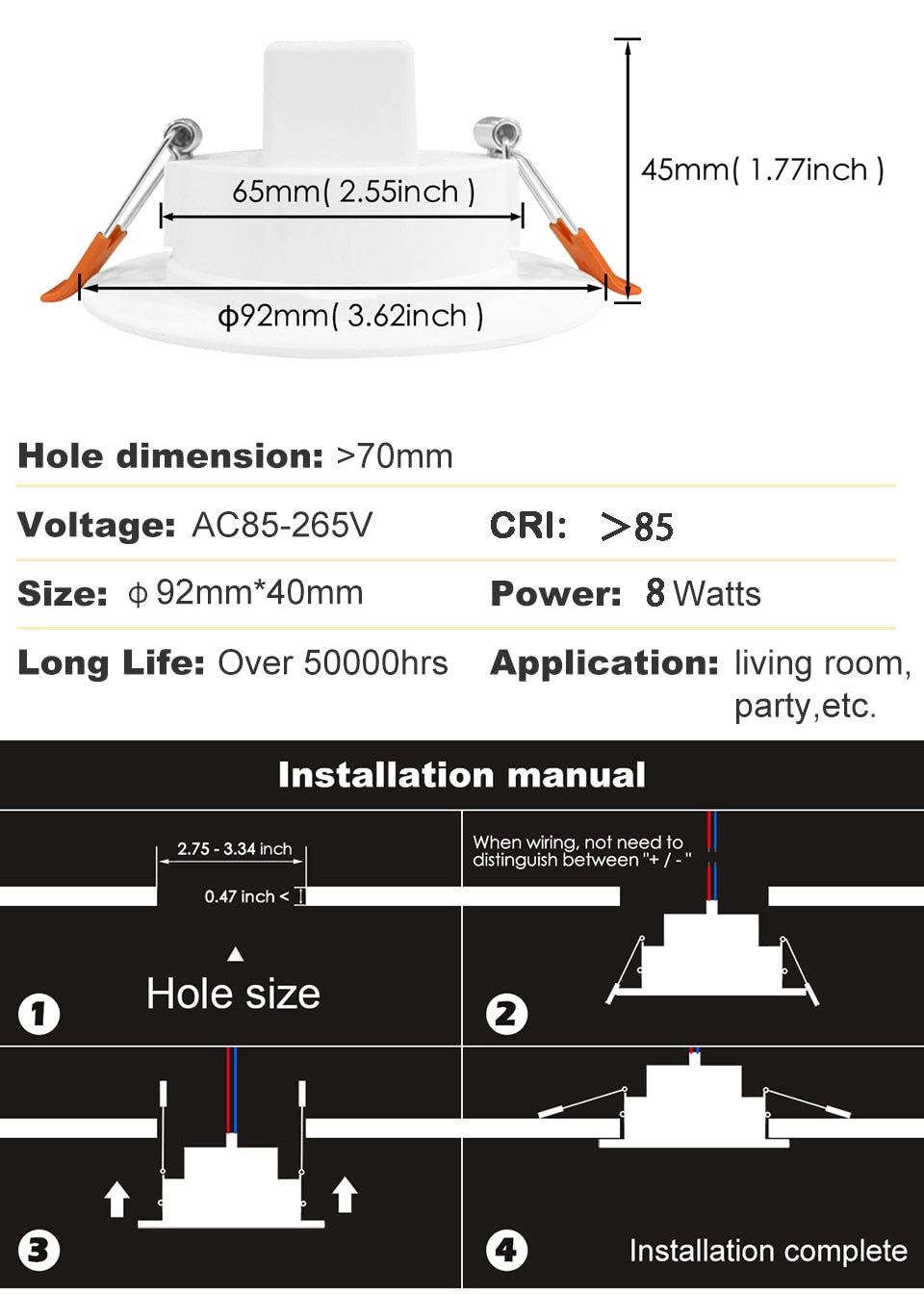 Spot LED Downlights Recessed LED Smart Dimmable Ceiling Lamp 7W Round Light Bulb 220V 110V Indoor Lighting Warm White Cold White