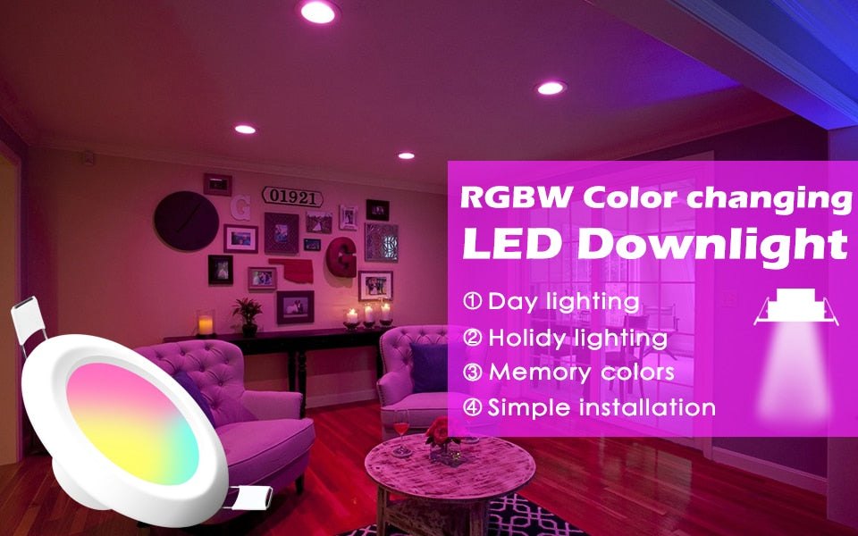 Spot LED Downlights Recessed LED Smart Dimmable Ceiling Lamp 7W Round Light Bulb 220V 110V Indoor Lighting Warm White Cold White