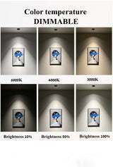 Frameless Anti Glare Lens COB Recessed Downlight dimmable 9W 12W Round LED Ceiling Spot Light 220/110VBedroom Picture Background