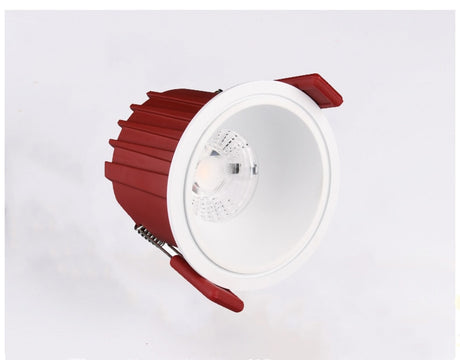 Frameless Anti Glare Lens COB Recessed Downlight dimmable 9W 12W Round LED Ceiling Spot Light 220/110VBedroom Picture Background