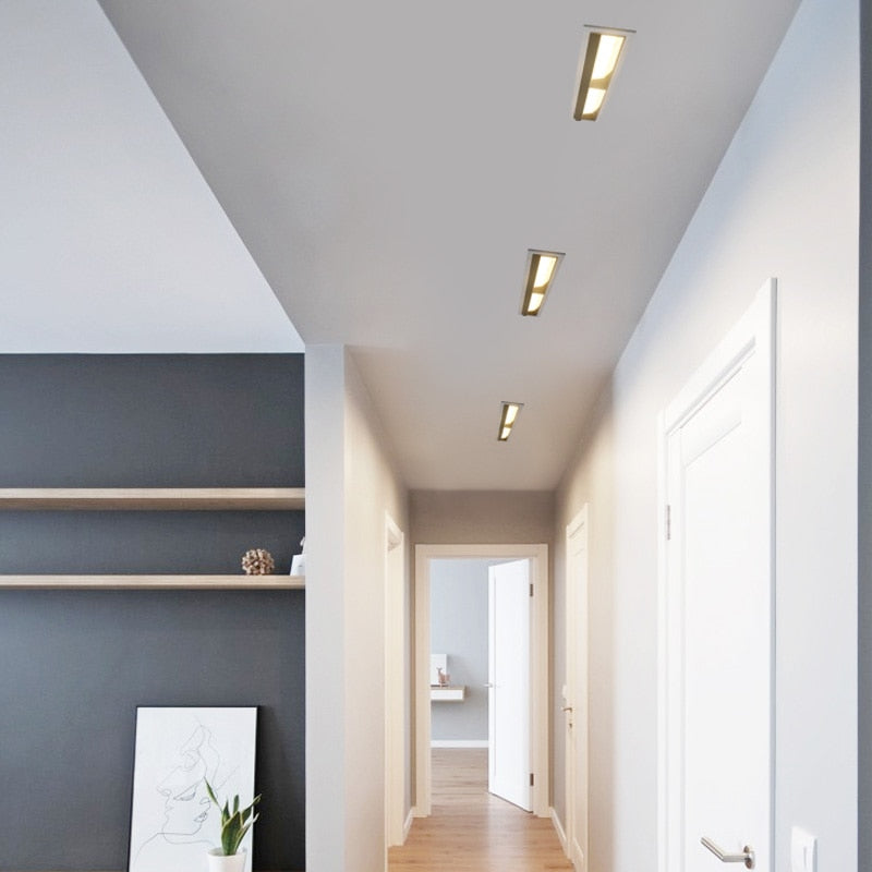 Mordern Linear Line Lamp Embedded Ceiling Downlight Polarized Lights Linear Wall Wash LED 10W 20W 30W Indoor Lighting Rec