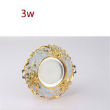 European Luxury Resin Gold Garland Ceiling Lamp 7.5 Cm Hole Living Room Tv Background Wall Indoor Decoration Embedded Spotlights Round