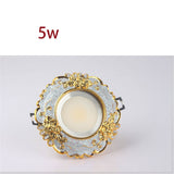 European Luxury Resin Gold Garland Ceiling Lamp 7.5 Cm Hole Living Room Tv Background Wall Indoor Decoration Embedded Spotlights Round