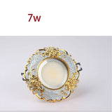 European Luxury Resin Gold Garland Ceiling Lamp 7.5 Cm Hole Living Room Tv Background Wall Indoor Decoration Embedded Spotlights Round