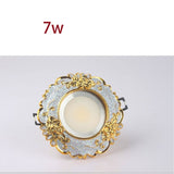 European Luxury Resin Gold Garland Ceiling Lamp 7.5 Cm Hole Living Room Tv Background Wall Indoor Decoration Embedded Spotlights Round