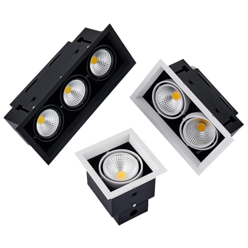 Dimmable COB Led Downlight Light Ceiling Spot Light 10W 20W 30W AC85-265V White/Black Ceiling Recessed Lights Indoor Lighting