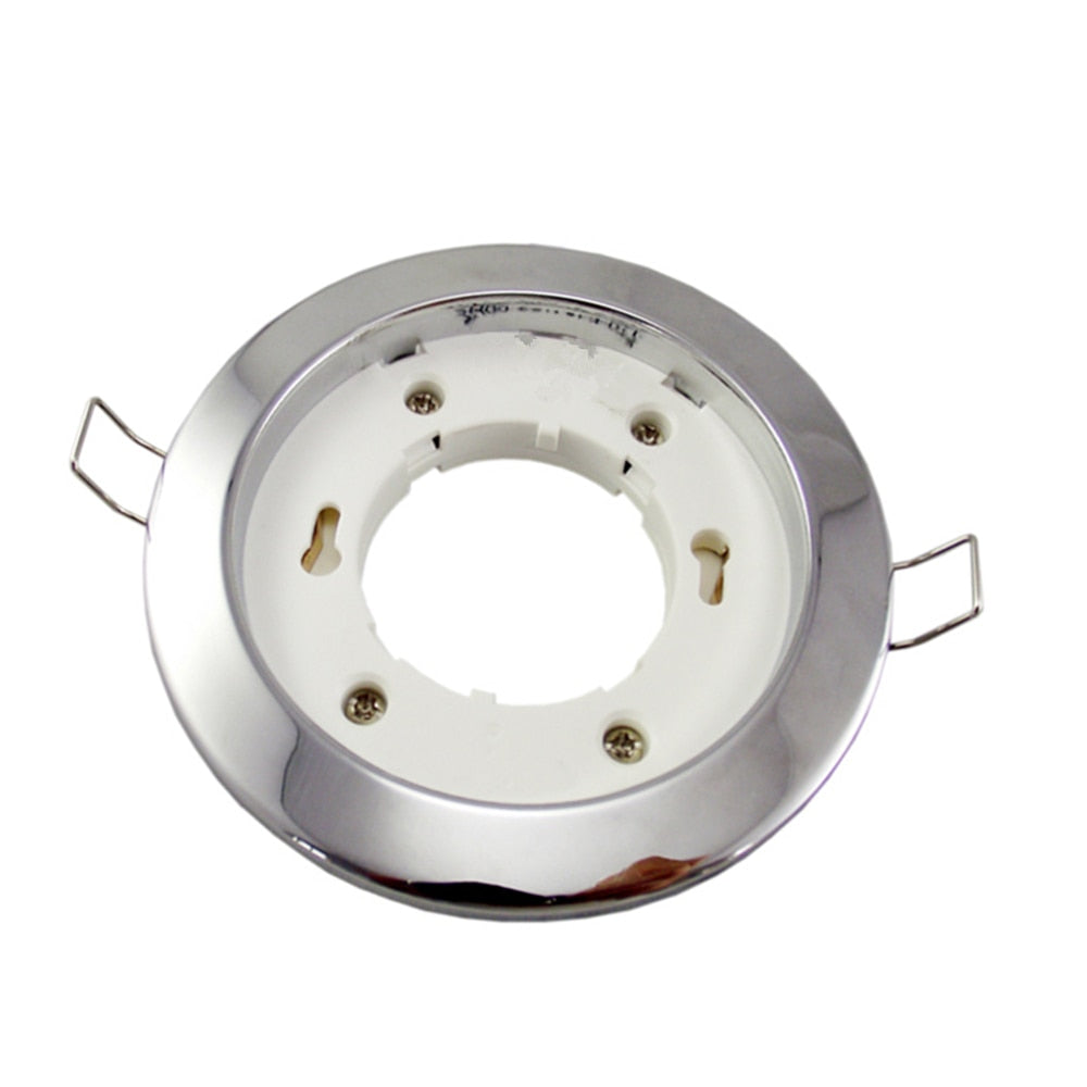 Recessed 8pcs/Lot Lamp Base GX53 Led or Halogen Downlight as Fixture White Chrome Color Body Indoor Lighting