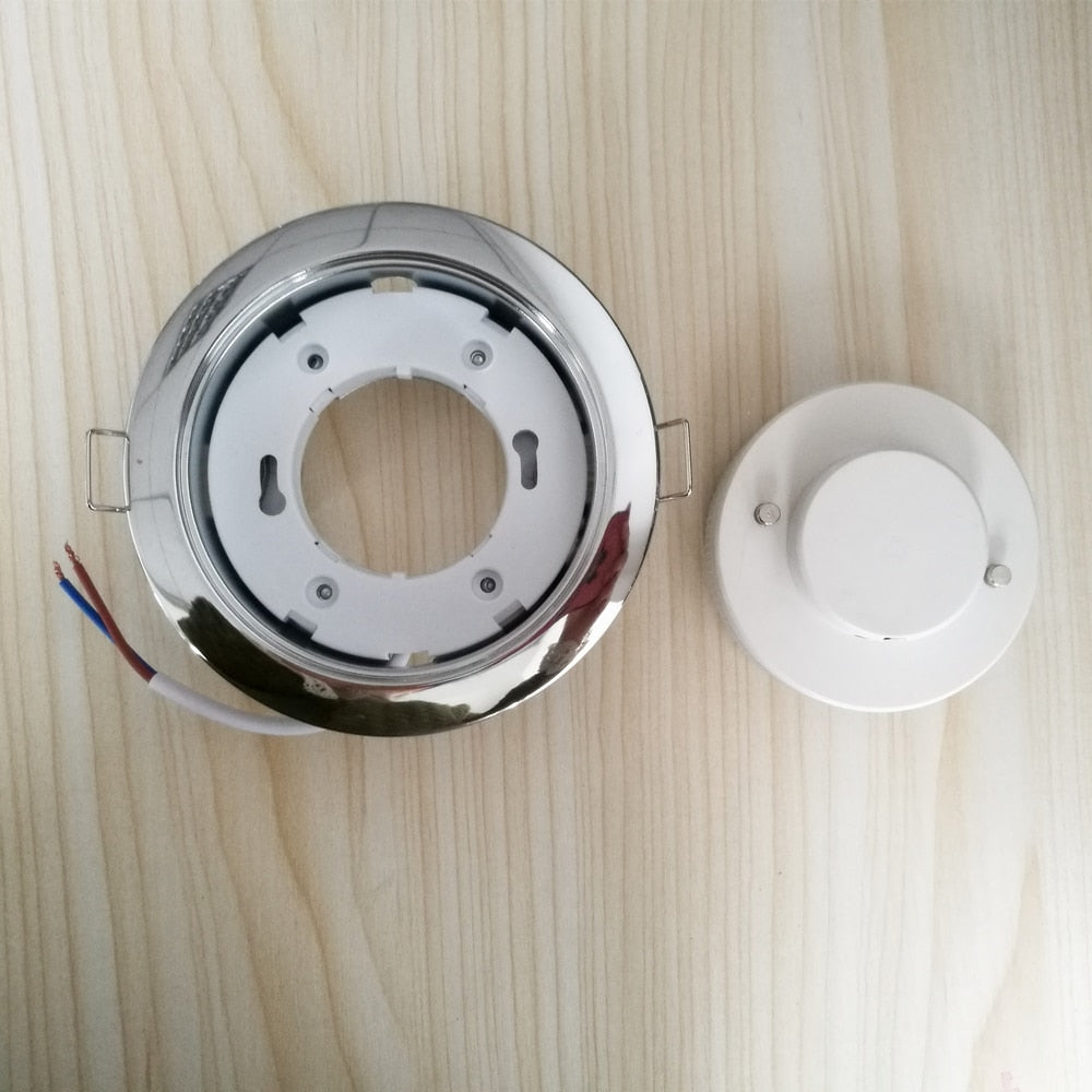 Recessed 8pcs/Lot Lamp Base GX53 Led or Halogen Downlight as Fixture White Chrome Color Body Indoor Lighting