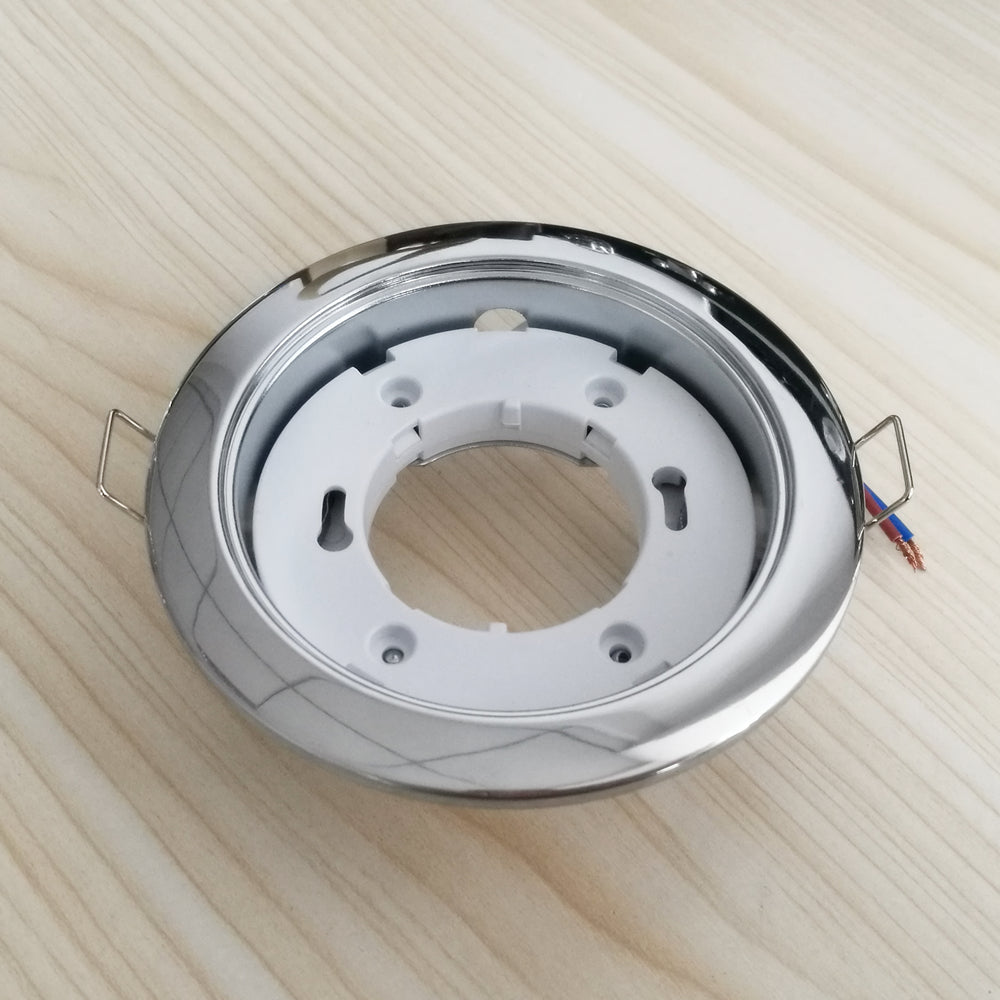 Recessed 8pcs/Lot Lamp Base GX53 Led or Halogen Downlight as Fixture White Chrome Color Body Indoor Lighting