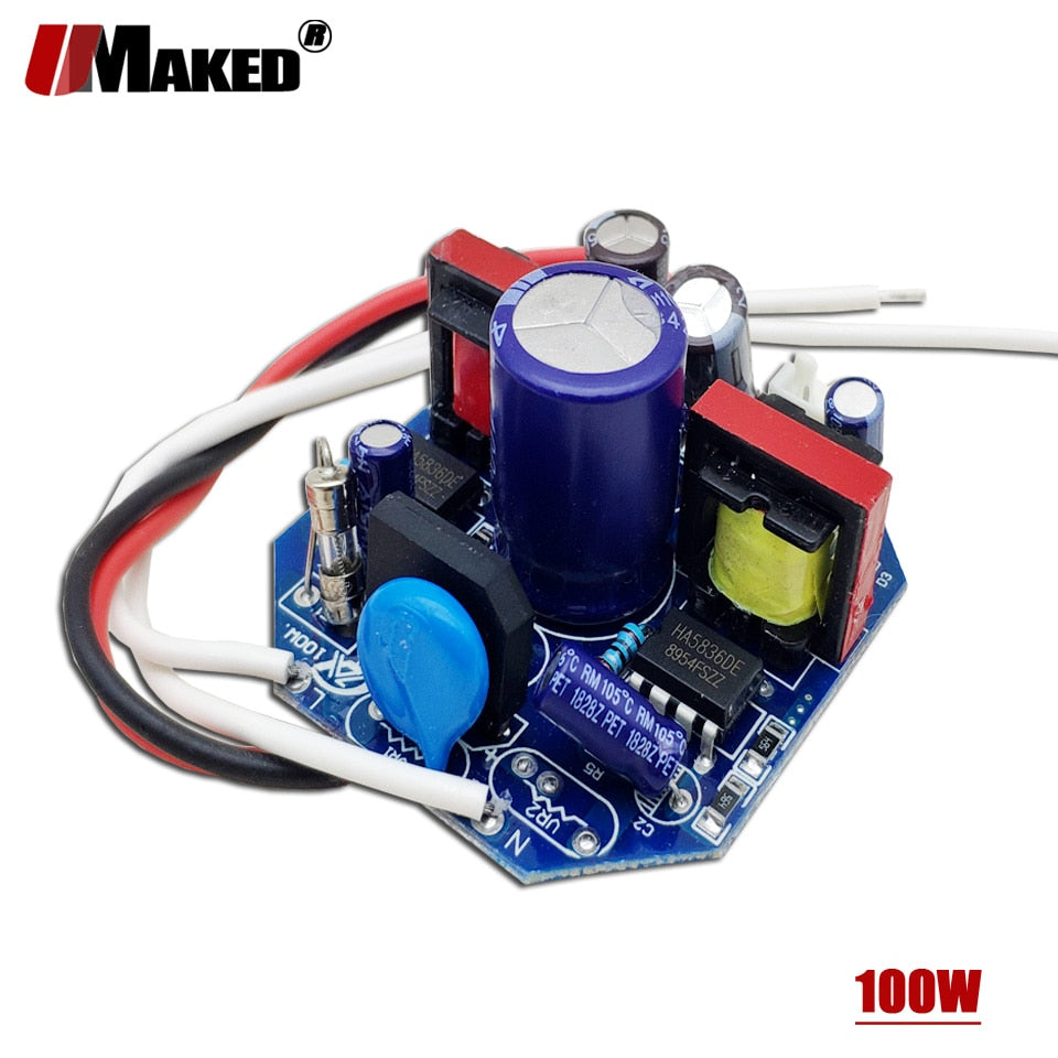 UMAKED LED Driver 100W Output 280mA/500mA SMD5730/2835 LED PCB inside Lighting Transformer Bulb Downlight DIY Accessories