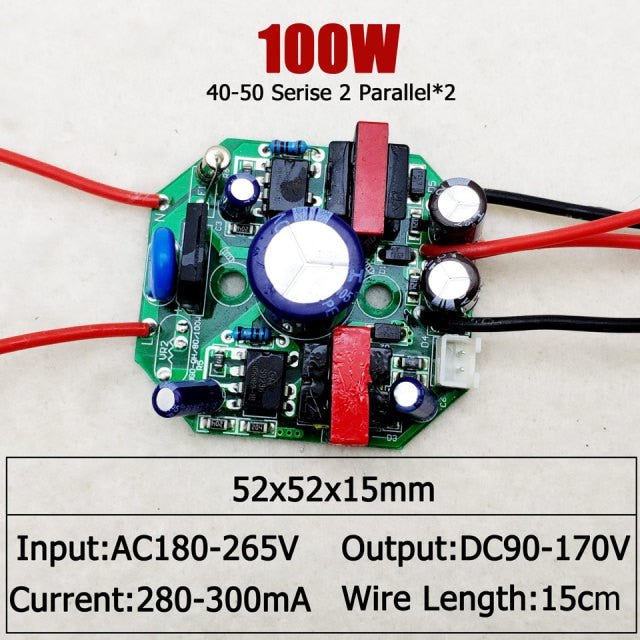 UMAKED LED Driver 100W Output 280mA/500mA SMD5730/2835 LED PCB inside Lighting Transformer Bulb Downlight DIY Accessories