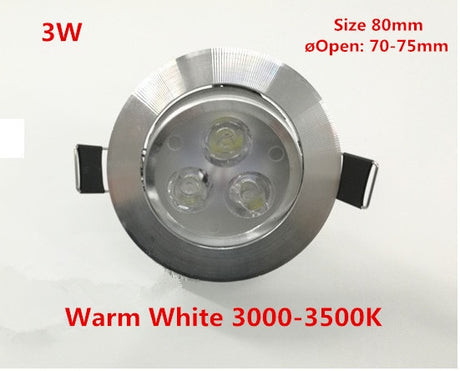 Ceiling downlight Epistar LED ceiling lamp Silver Decoration Recessed Spot light AC165-240v for home illumination led bulb light