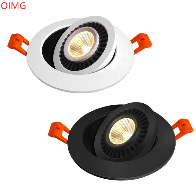 Dimmable Rotatable Angle Adjustable LED Recessed Downlights 18W 15W 12W 9W 7W COB Ceiling Lamp Spot Lights For Home Lighting