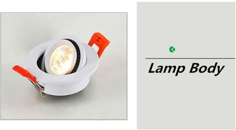 Dimmable Rotatable Angle Adjustable LED Recessed Downlights 18W 15W 12W 9W 7W COB Ceiling Lamp Spot Lights For Home Lighting