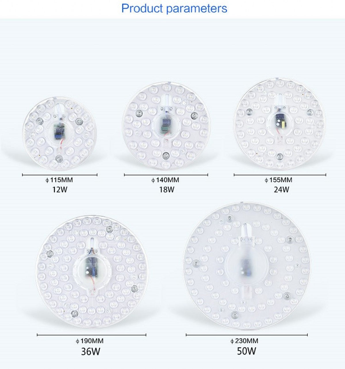 LED PANEL Circle Ring Light SMD2835 12W 18W 24W 36W 50W LED Round Square Ceiling decoration Ceiling Lamp AC 220V LED downlight