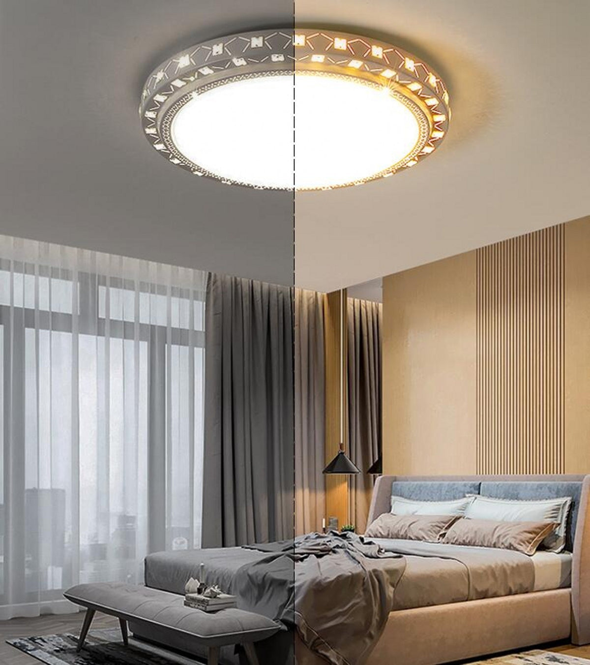 LED PANEL Circle Ring Light SMD2835 12W 18W 24W 36W 50W LED Round Square Ceiling decoration Ceiling Lamp AC 220V LED downlight