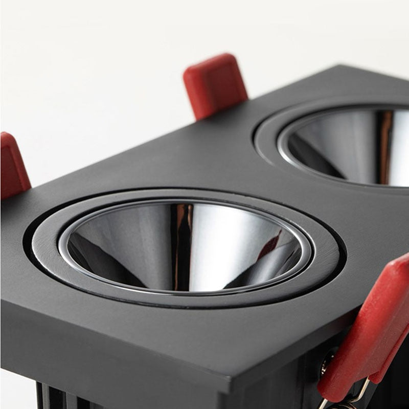 Angle Adjustable Anti-glare Square LED COB Recessed Downlight 7W 10W 12W 20W LED Ceiling Spot Light Kitchen Living room Indoor