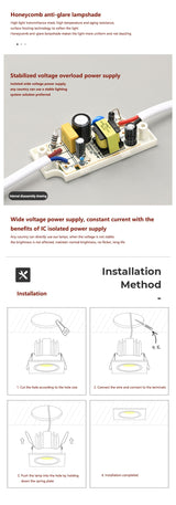 Angle Adjustable Anti-glare Square LED COB Recessed Downlight 7W 10W 12W 20W LED Ceiling Spot Light Kitchen Living room Indoor