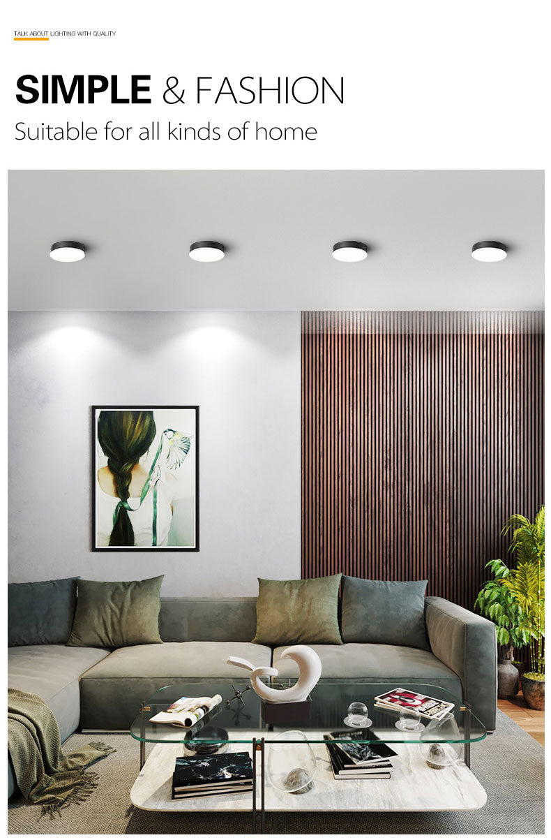 Led Downlights Dimmable Surface Mounted Light Lamp 220V 5W 7W 9W 12W 15W 18W Ceiling Spot Lighting Fixture