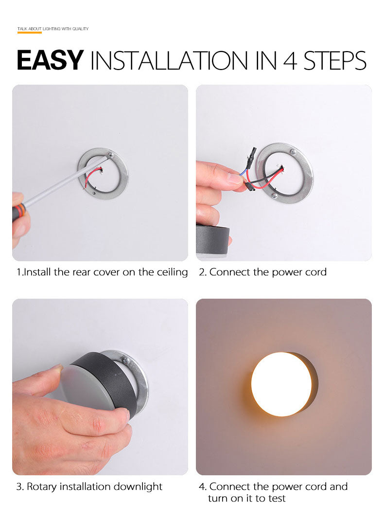 Led Downlights Dimmable Surface Mounted Light Lamp 220V 5W 7W 9W 12W 15W 18W Ceiling Spot Lighting Fixture