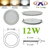Hot Ultra Thin Design 3W 4W 6W 9W 12W 15W 18W LED Surface Ceiling Recessed Grid Downlight / Round Panel Light Aluminum Shell