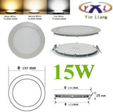 Hot Ultra Thin Design 3W 4W 6W 9W 12W 15W 18W LED Surface Ceiling Recessed Grid Downlight / Round Panel Light Aluminum Shell
