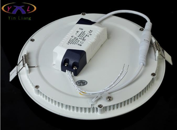 Hot Ultra Thin Design 3W 4W 6W 9W 12W 15W 18W LED Surface Ceiling Recessed Grid Downlight / Round Panel Light Aluminum Shell