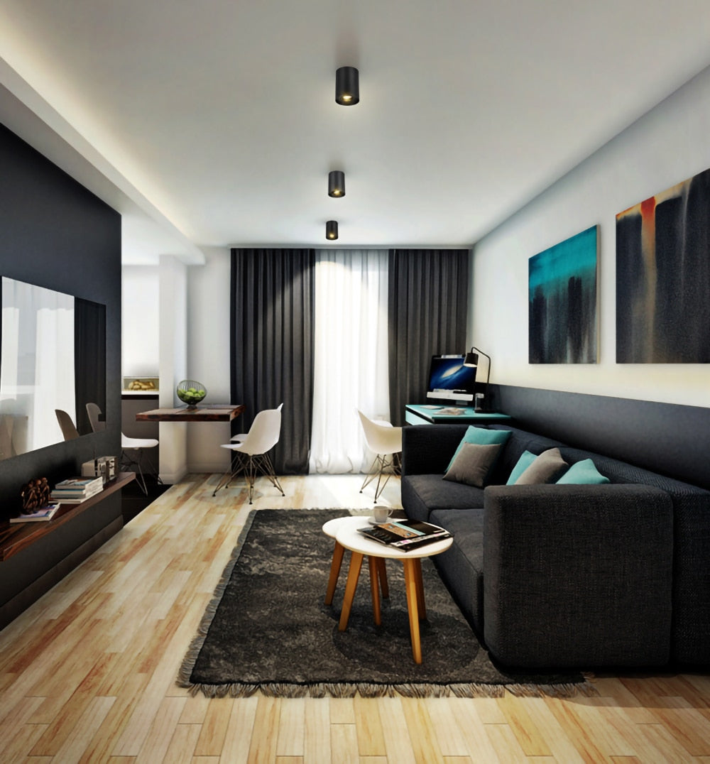 Round Surface Mounted Indoor LED Downlight With Replaceable GU10 Bulb 7W 10W 12W Ceiling Spot Light AC85V-265V