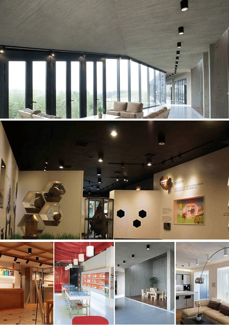 Super Bright Dimmable LED COB Ceiling Spot Lamp 7W 9W 12W 15W 18W Surface Mount Downlight for Indoor Lighting Kitchen Bedroom