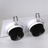 Square Bright Recessed Double LED Dimmable Downlight COB 14W 20W 24W LED Spot light Ceiling Lamp AC 85-265V with Frosted lens