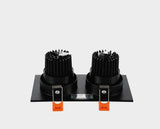 Square Bright Recessed Double LED Dimmable Downlight COB 14W 20W 24W LED Spot light Ceiling Lamp AC 85-265V with Frosted lens