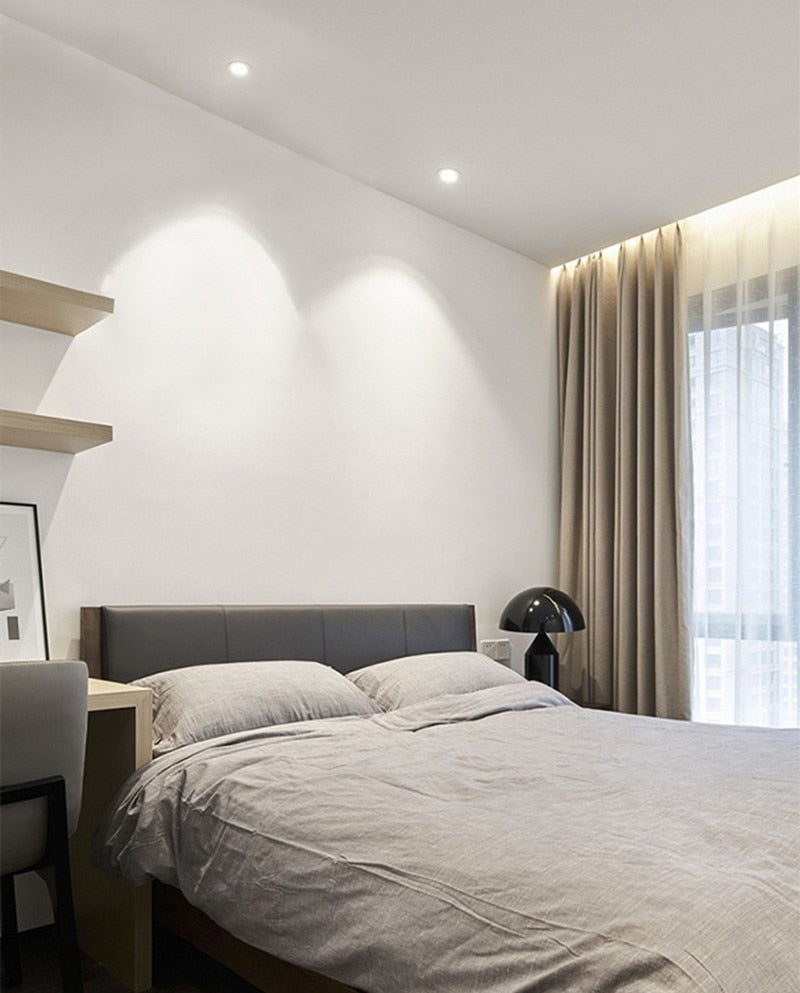 Dimmable recessed LED downlights 7W 9W 12W 15W COB LED Ceiling lamp Spotlights lampnarrow side opening LED lamp indoor lighting