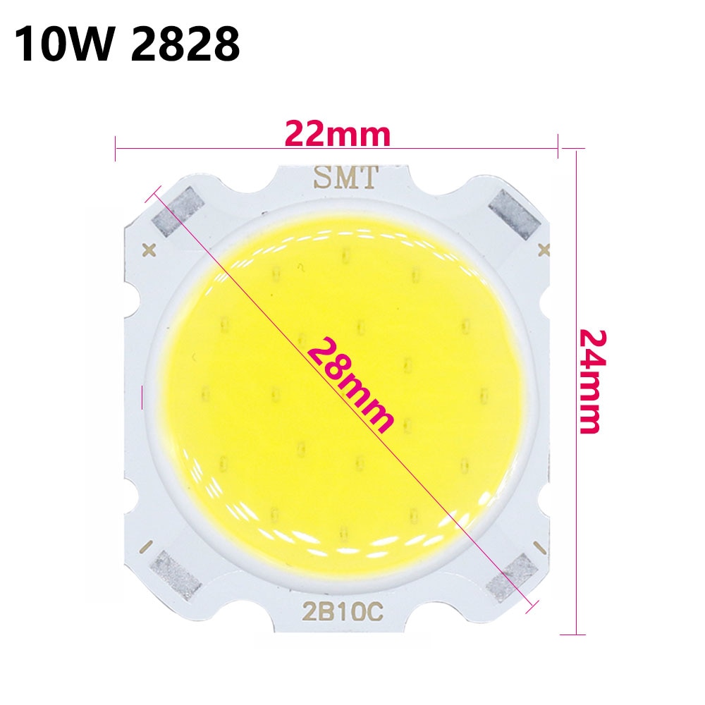 LED 10pcs a lot 3W/5W/7W/10W High Power LED COB Light Beads 28MM LED lamp Bead LED Bulb Chip Spot Light Downlight Diode Lamps White