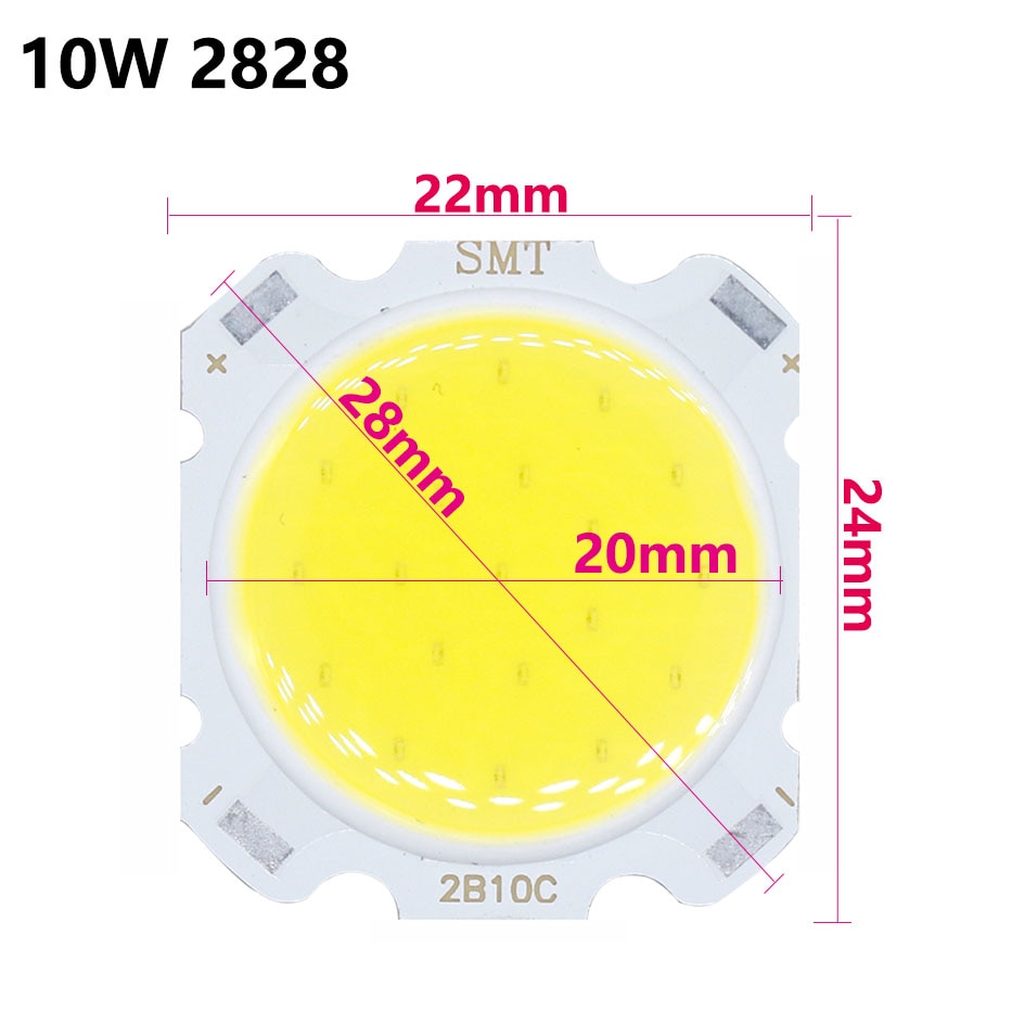 LED 10pcs a lot 3W/5W/7W/10W High Power LED COB Light Beads 28MM LED lamp Bead LED Bulb Chip Spot Light Downlight Diode Lamps White