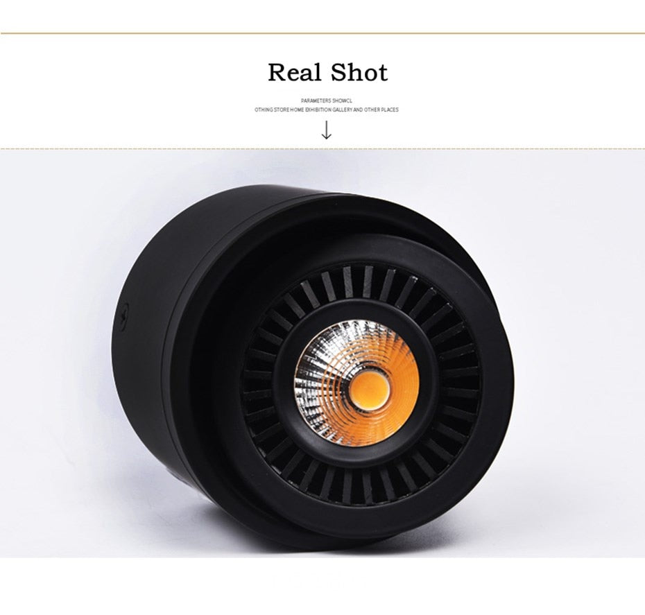 Black/White Dimmable Led Downlight Surface Mounted Ceiling Lamp Angle 360° Adjustable Lighting 5W 7W 15W For Living Room Bedroom