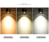 Black/White Dimmable Led Downlight Surface Mounted Ceiling Lamp Angle 360° Adjustable Lighting 5W 7W 15W For Living Room Bedroom