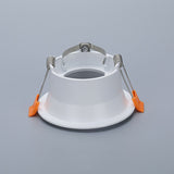 Round Recessed LED Ceiling Downlight Mounting Aluminum Frame MR16 GU10 Bulb Replaceable Spot Lamp Holder Socket Fitting Fixtures