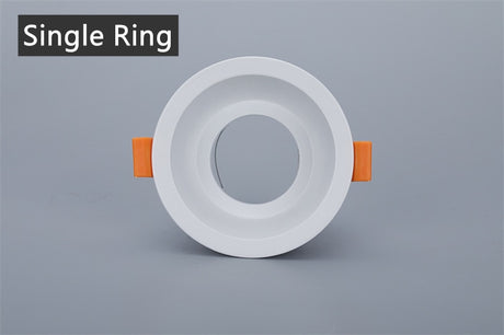 Round Recessed LED Ceiling Downlight Mounting Aluminum Frame MR16 GU10 Bulb Replaceable Spot Lamp Holder Socket Fitting Fixtures